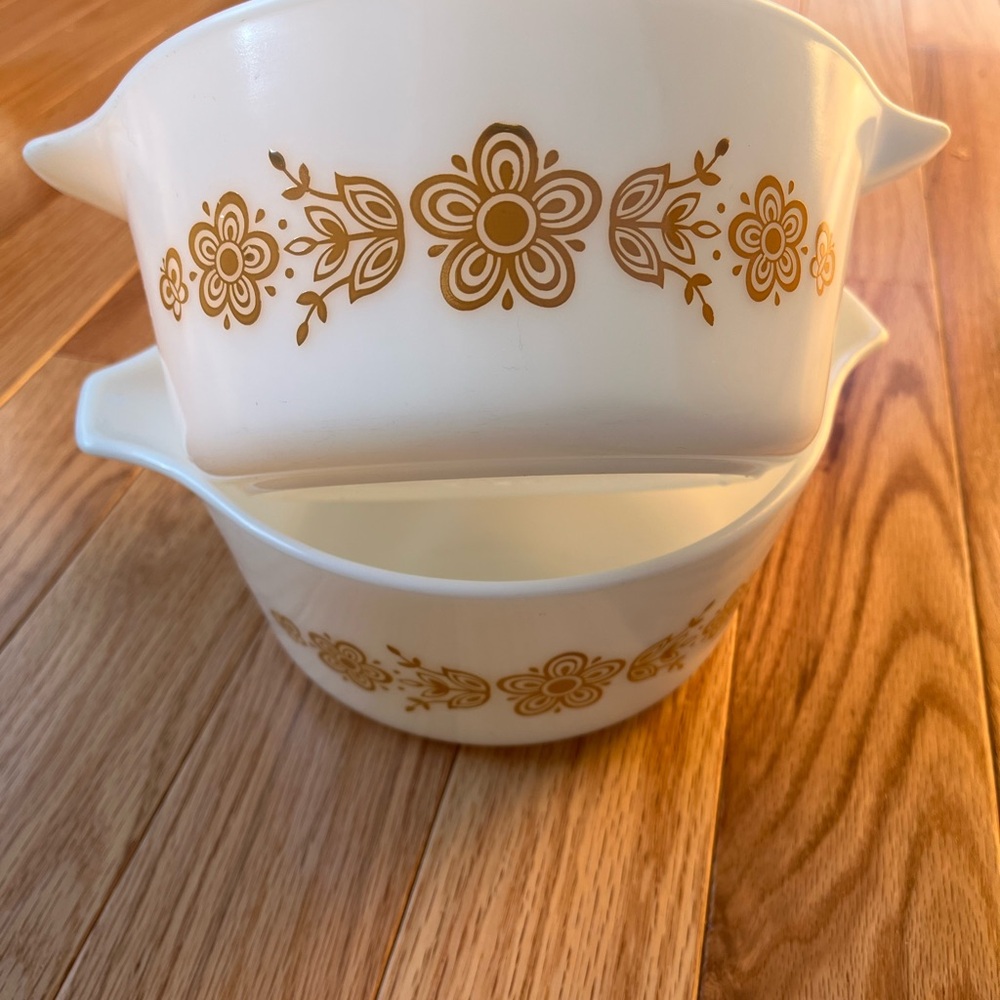 Pyrex 474-B golden butterfly